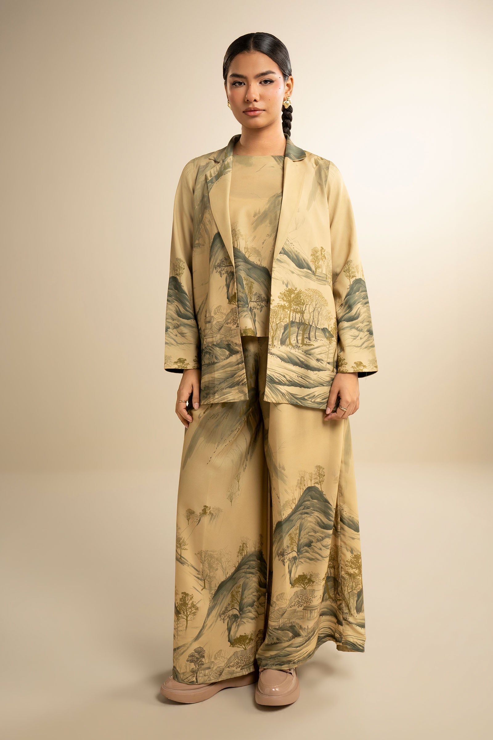 3 Pc Printed Georgette Suit