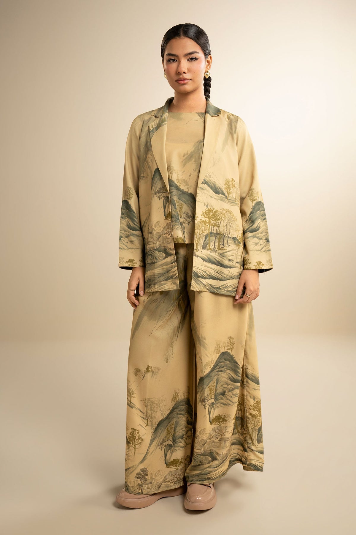 3 Pc Printed Georgette Suit