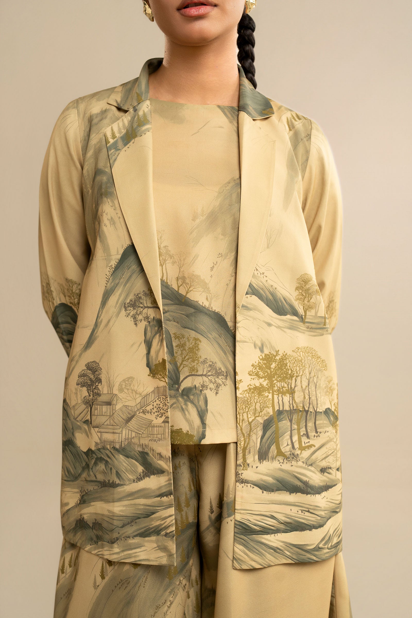 3 Pc Printed Georgette Suit
