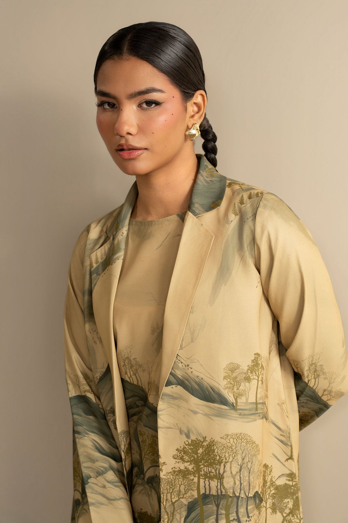 3 Pc Printed Georgette Suit