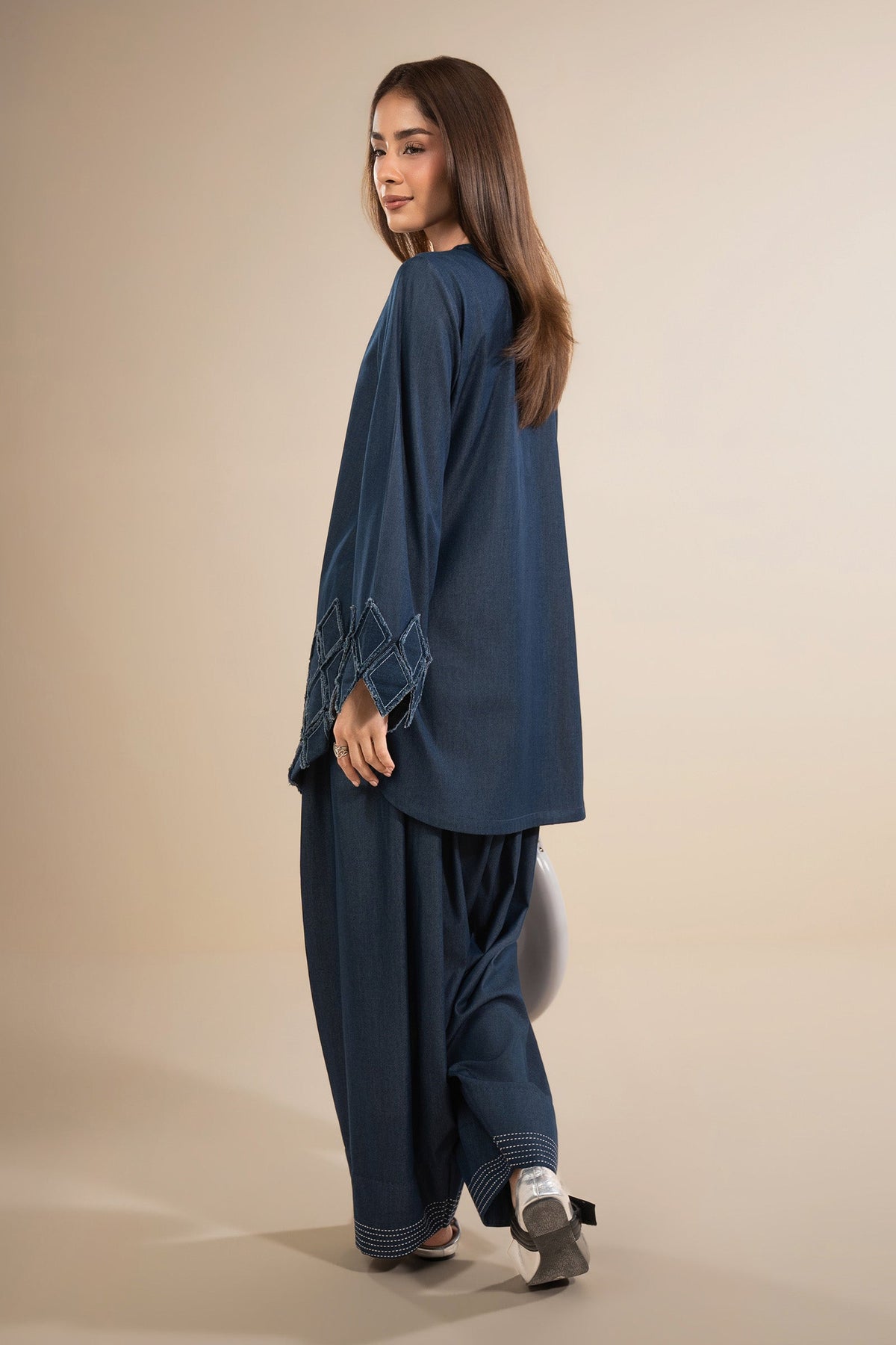 2 Pc Dyed Denim Suit