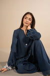 2 Pc Dyed Denim Suit