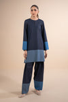 2 Pc Embroidered Tencel Denim Suit