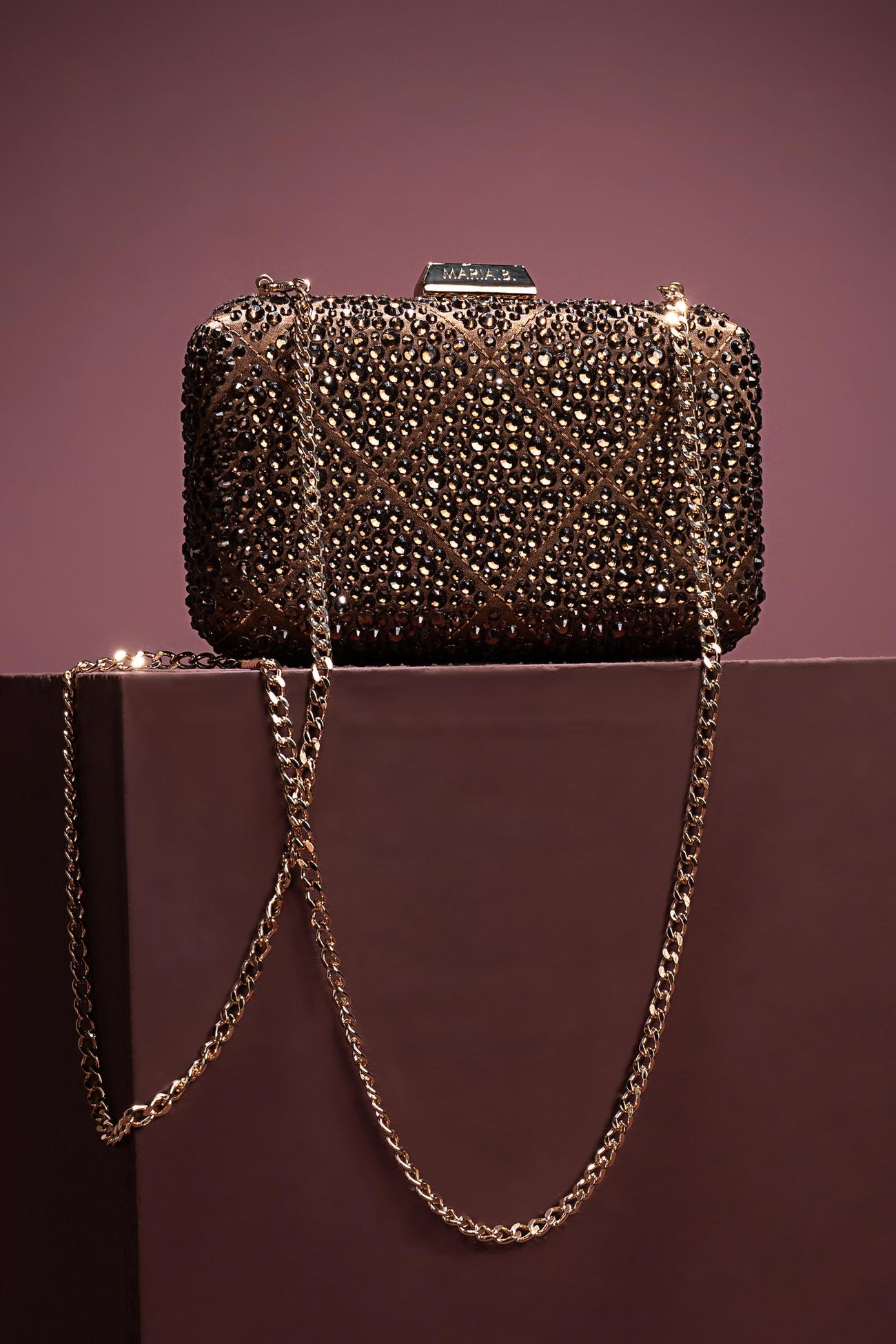 Shimmery Boxy Clutch