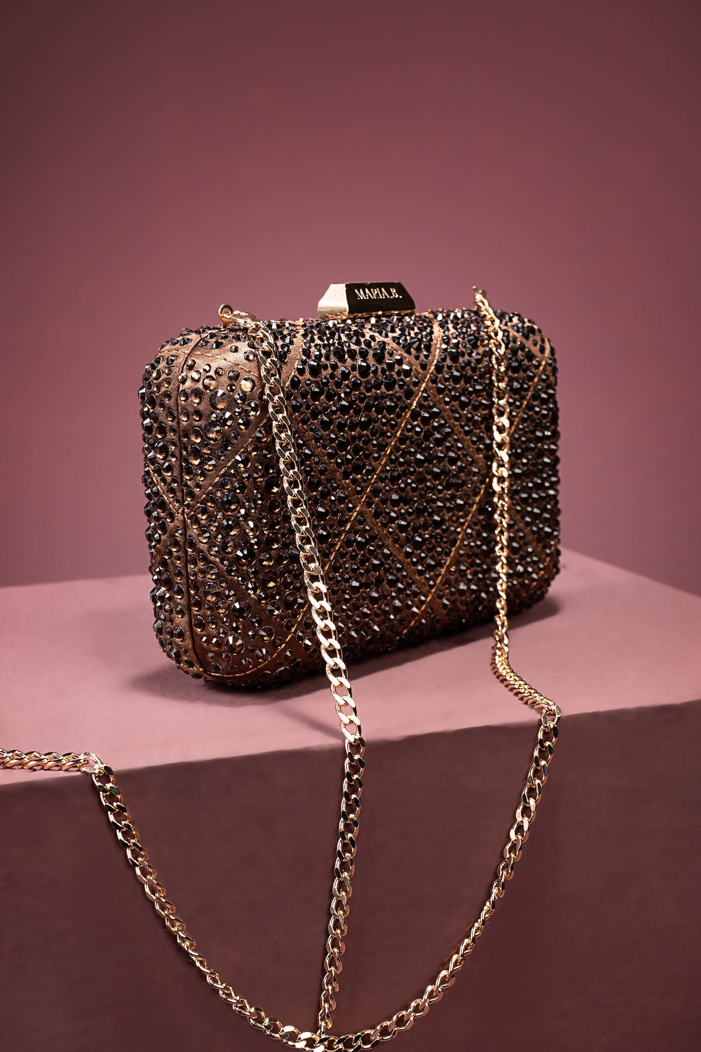 Shimmery Boxy Clutch