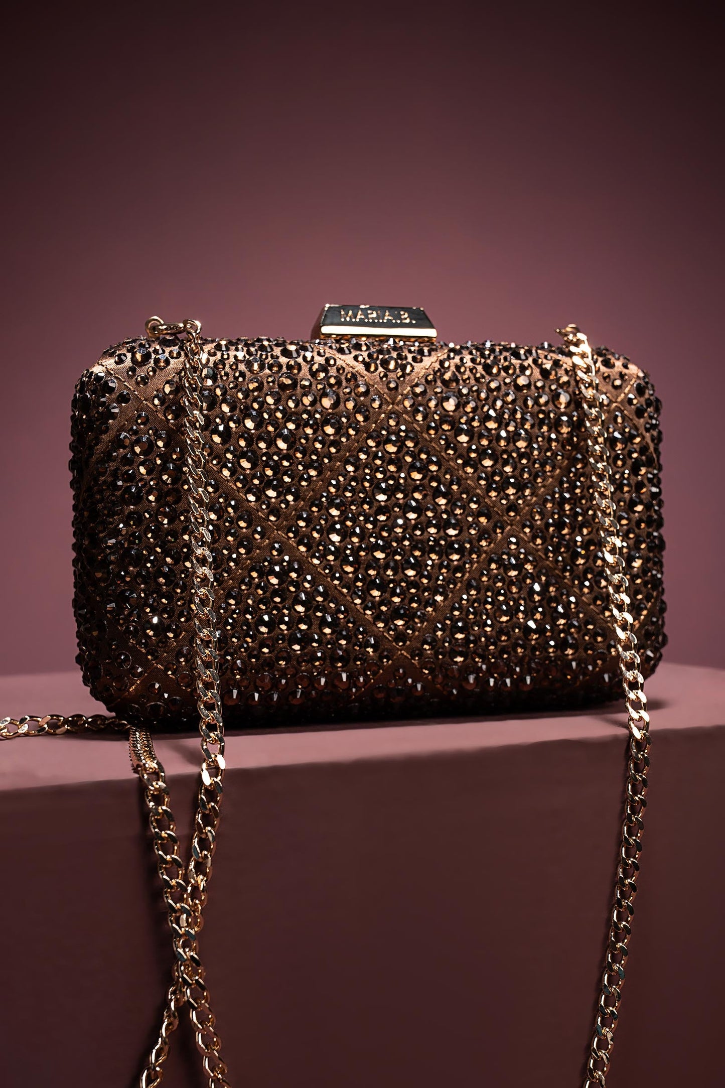 Shimmery Boxy Clutch