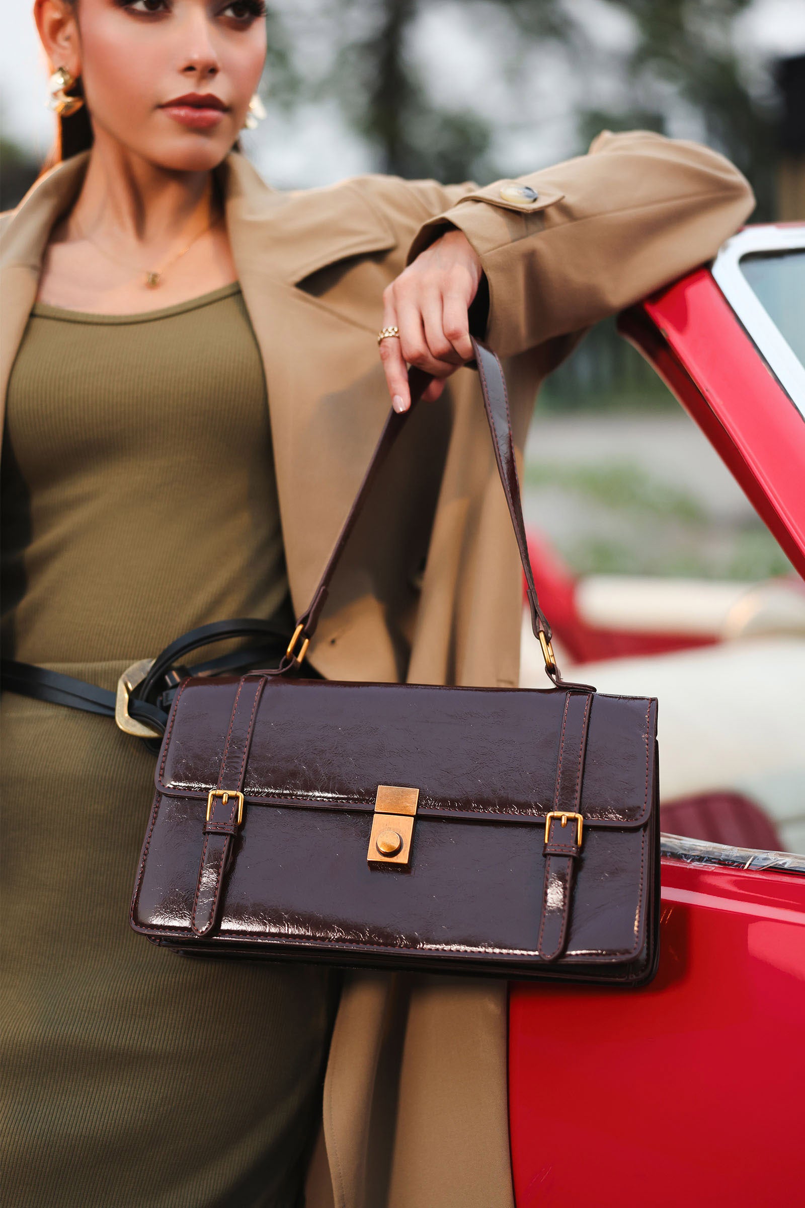 Elongated Handle Bag