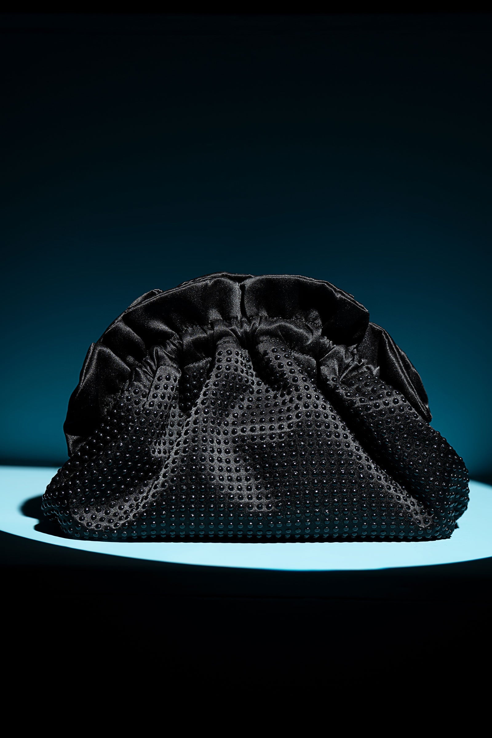 Ruched Pearl Clutch