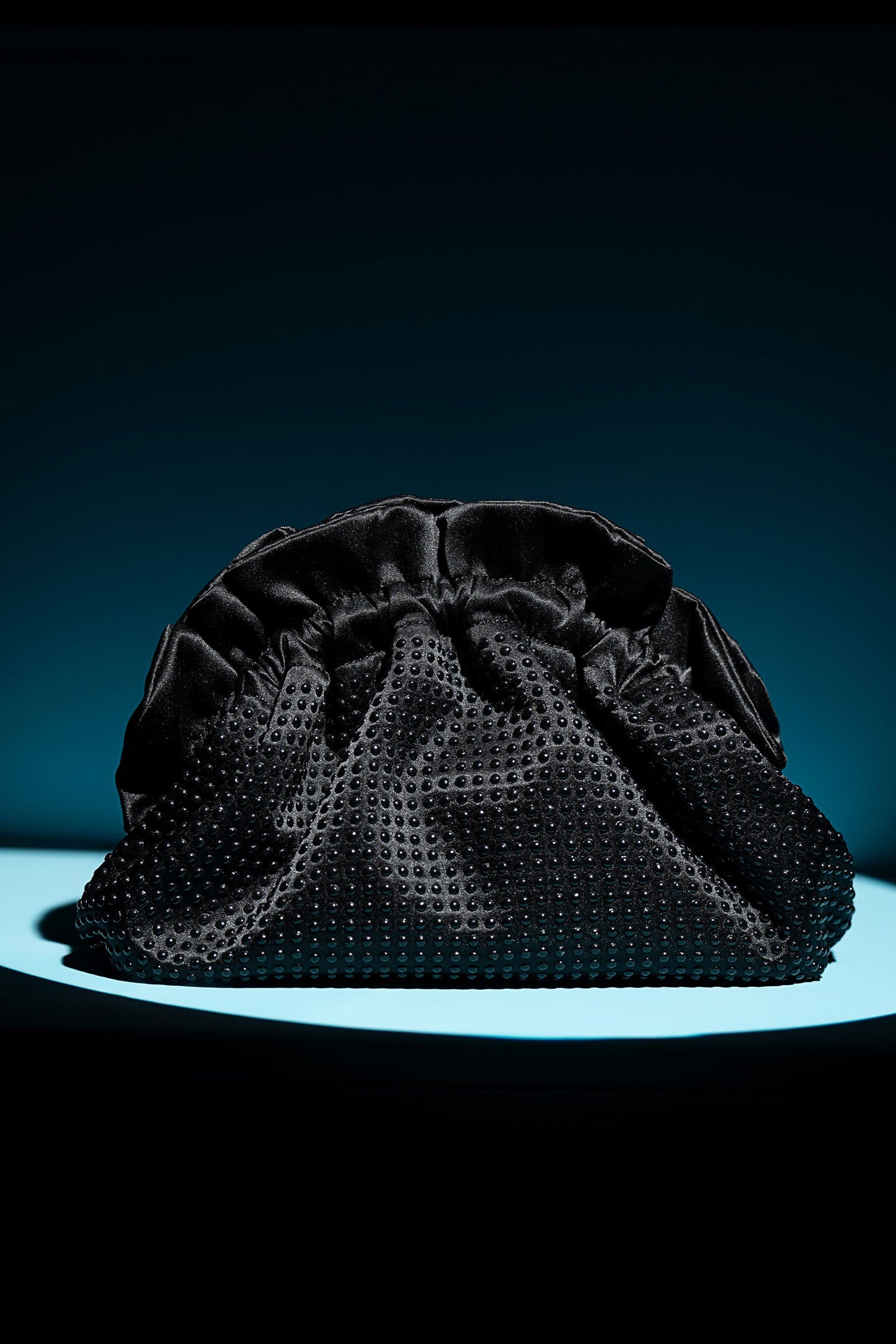 Ruched Pearl Clutch