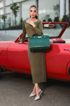 Belted Croc Tote