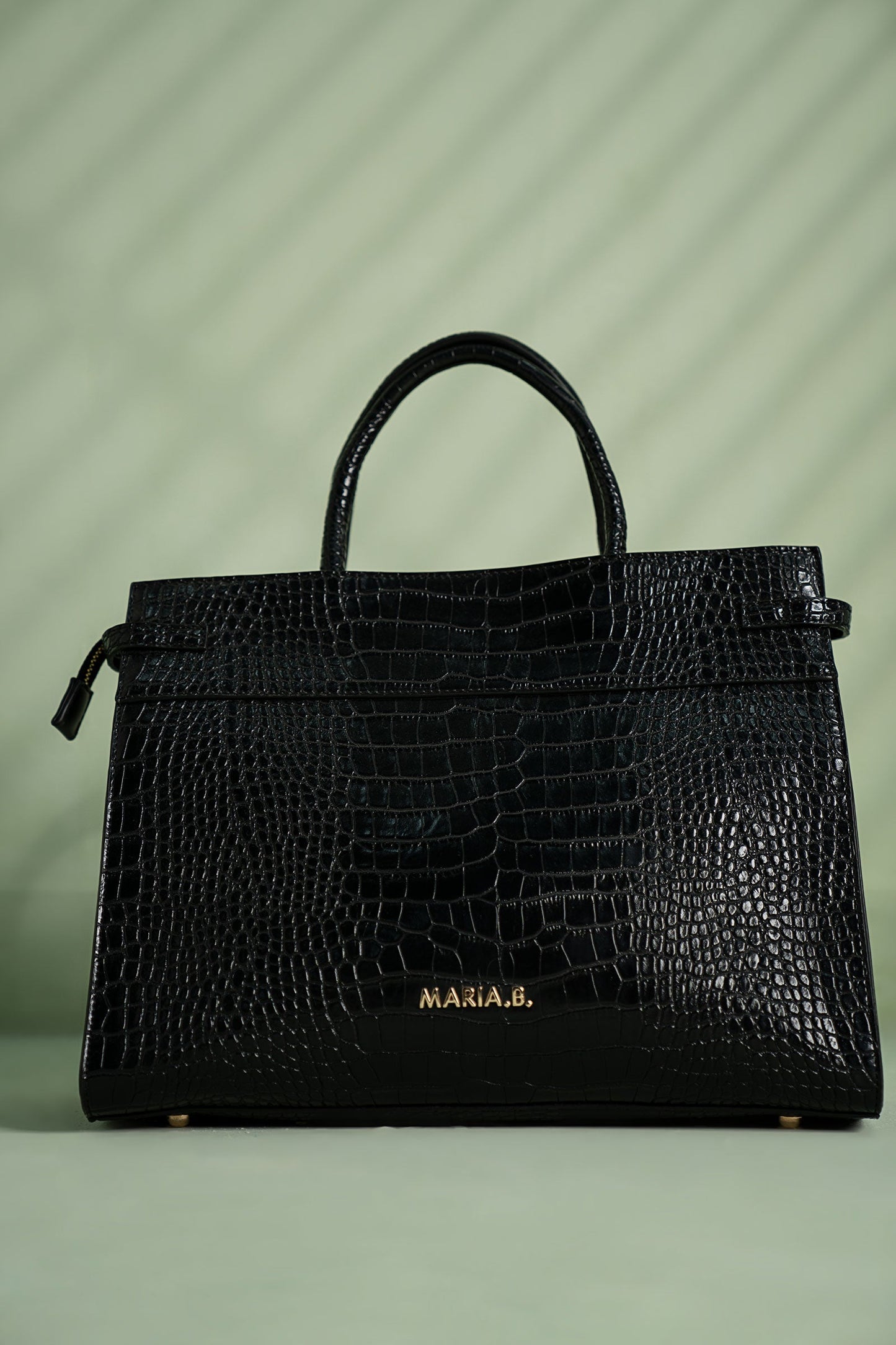 Belted Croc Tote