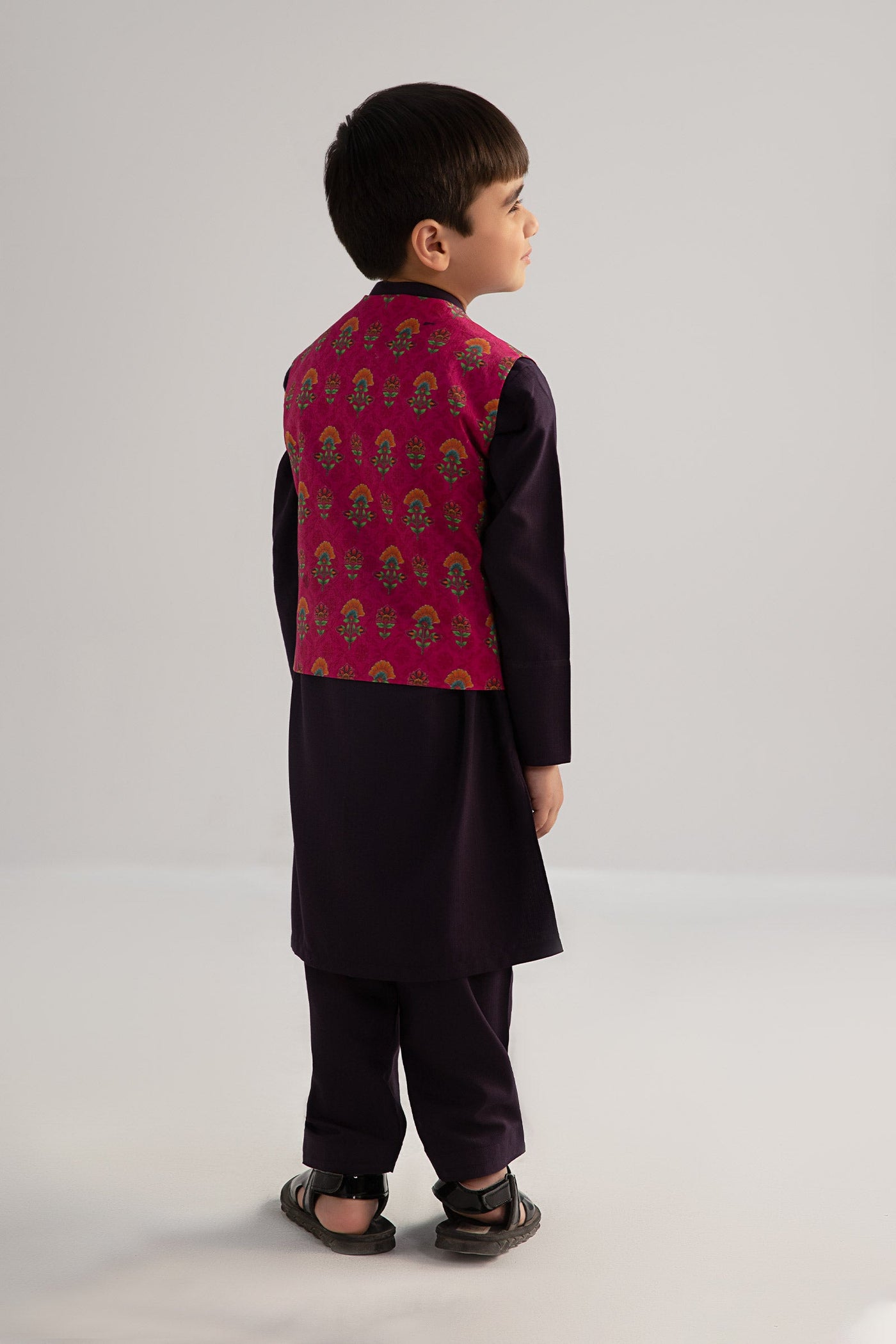 3 Piece Printed Blended Suit | MBI-3P25-03