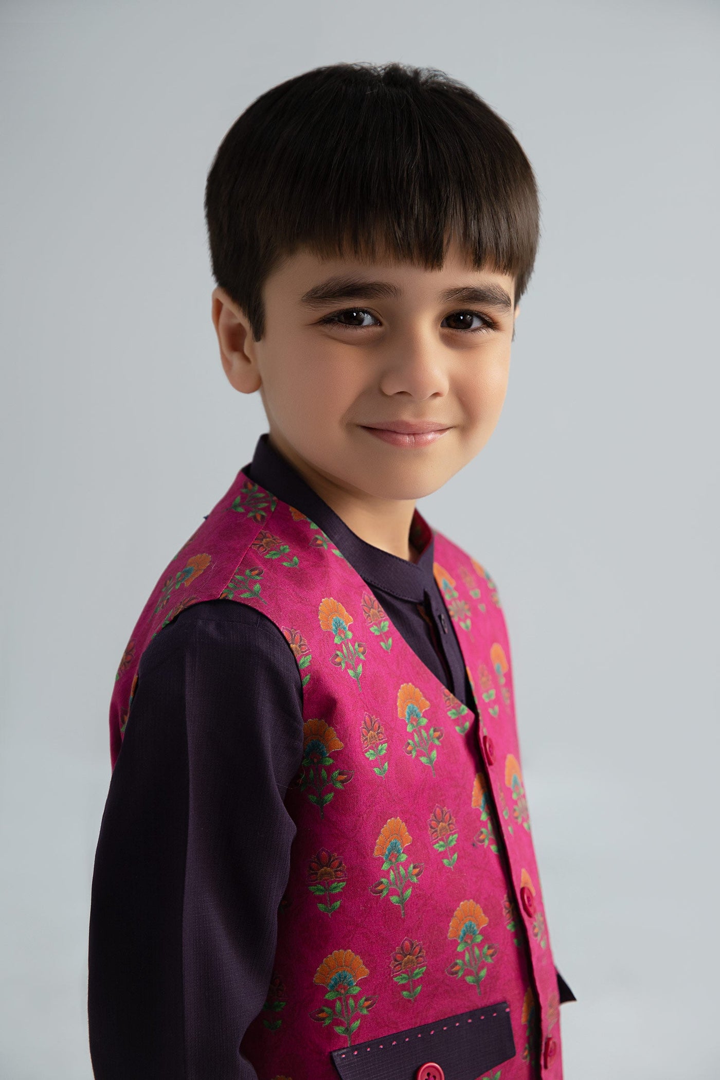 3 Piece Printed Blended Suit | MBI-3P25-03