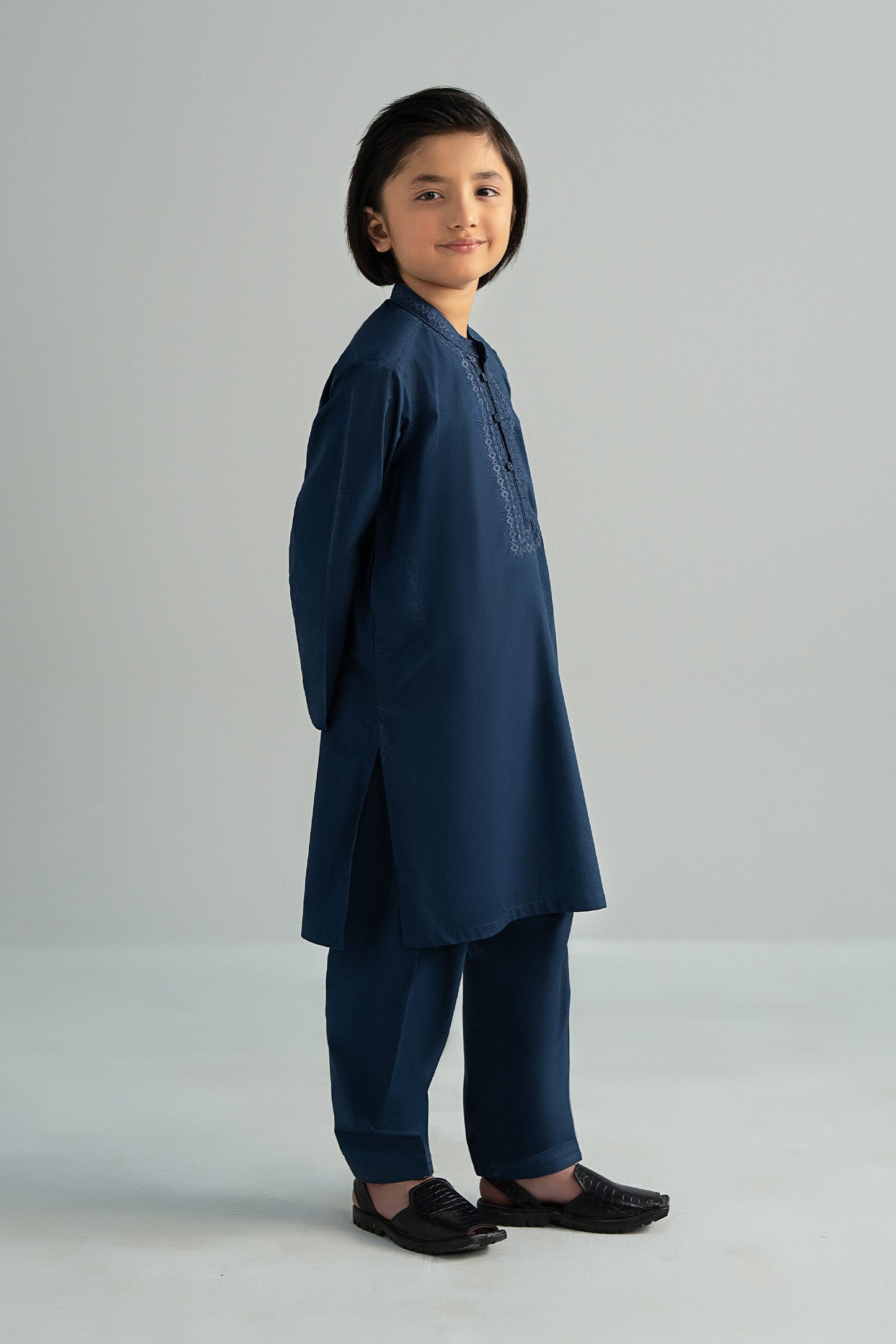 2 Piece Embroidered Cotton Suit