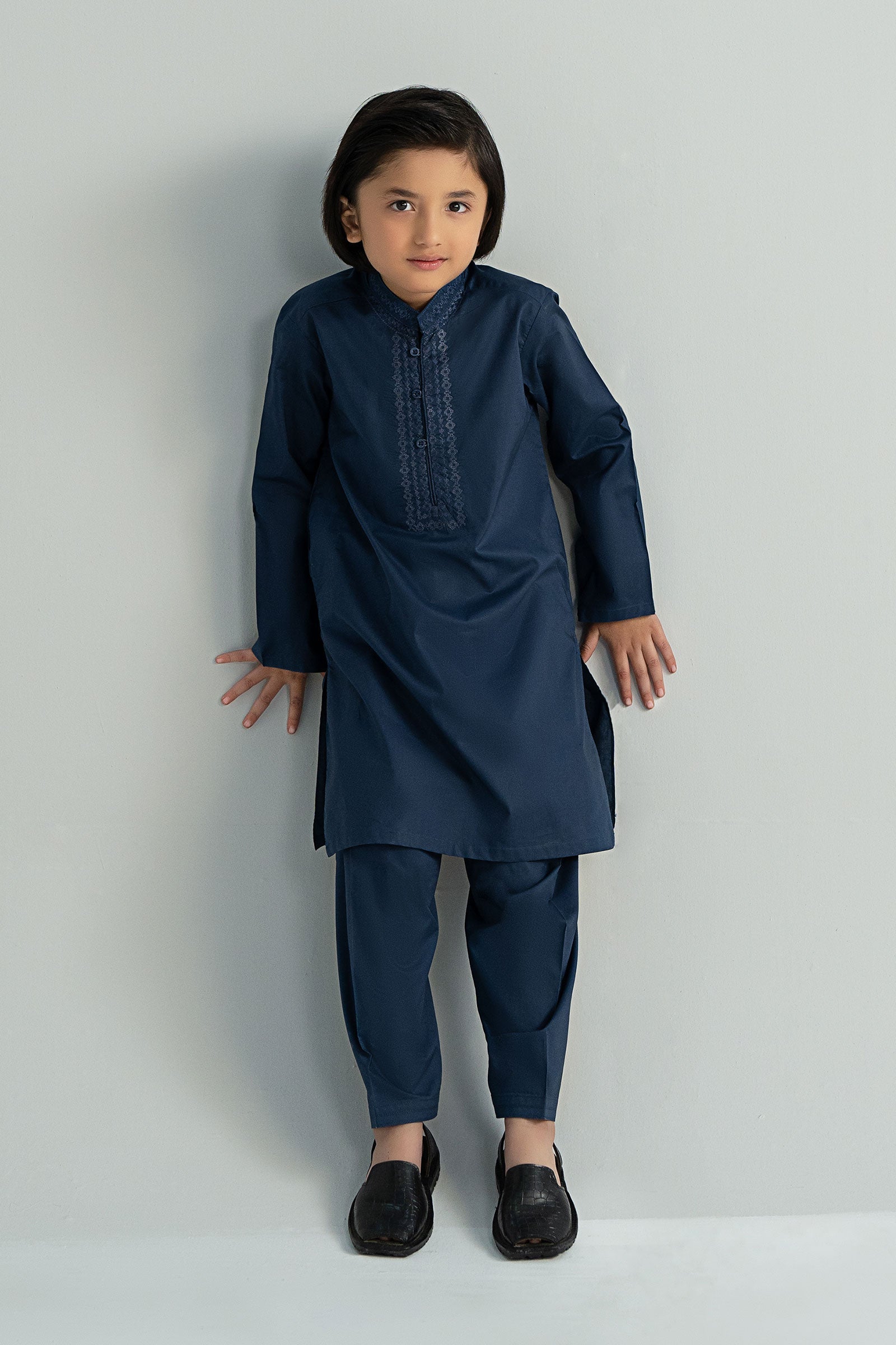 2 Piece Embroidered Cotton Suit