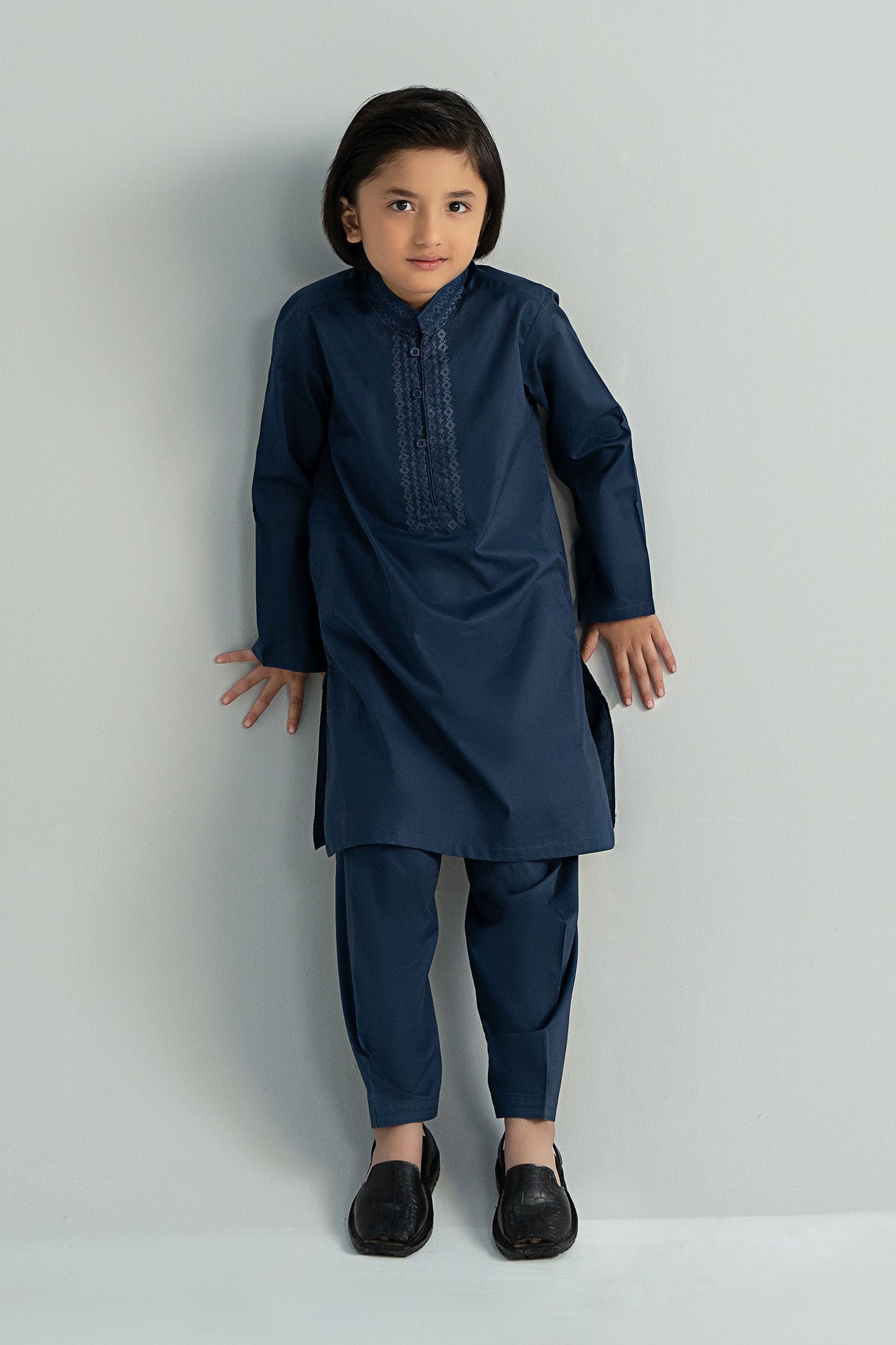 2 Piece Embroidered Cotton Suit