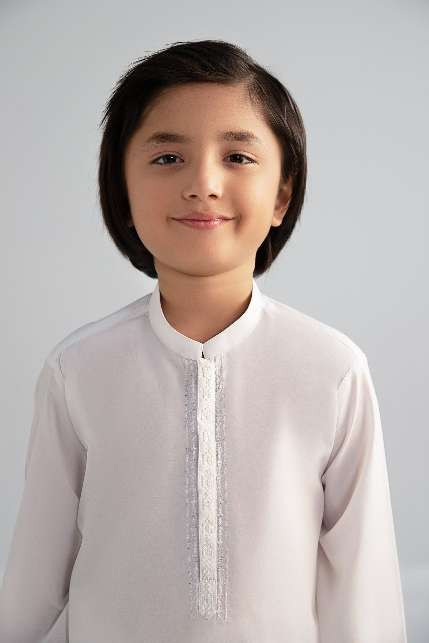 2 Piece Embroidered Cotton Suit | MBK-2P25-02