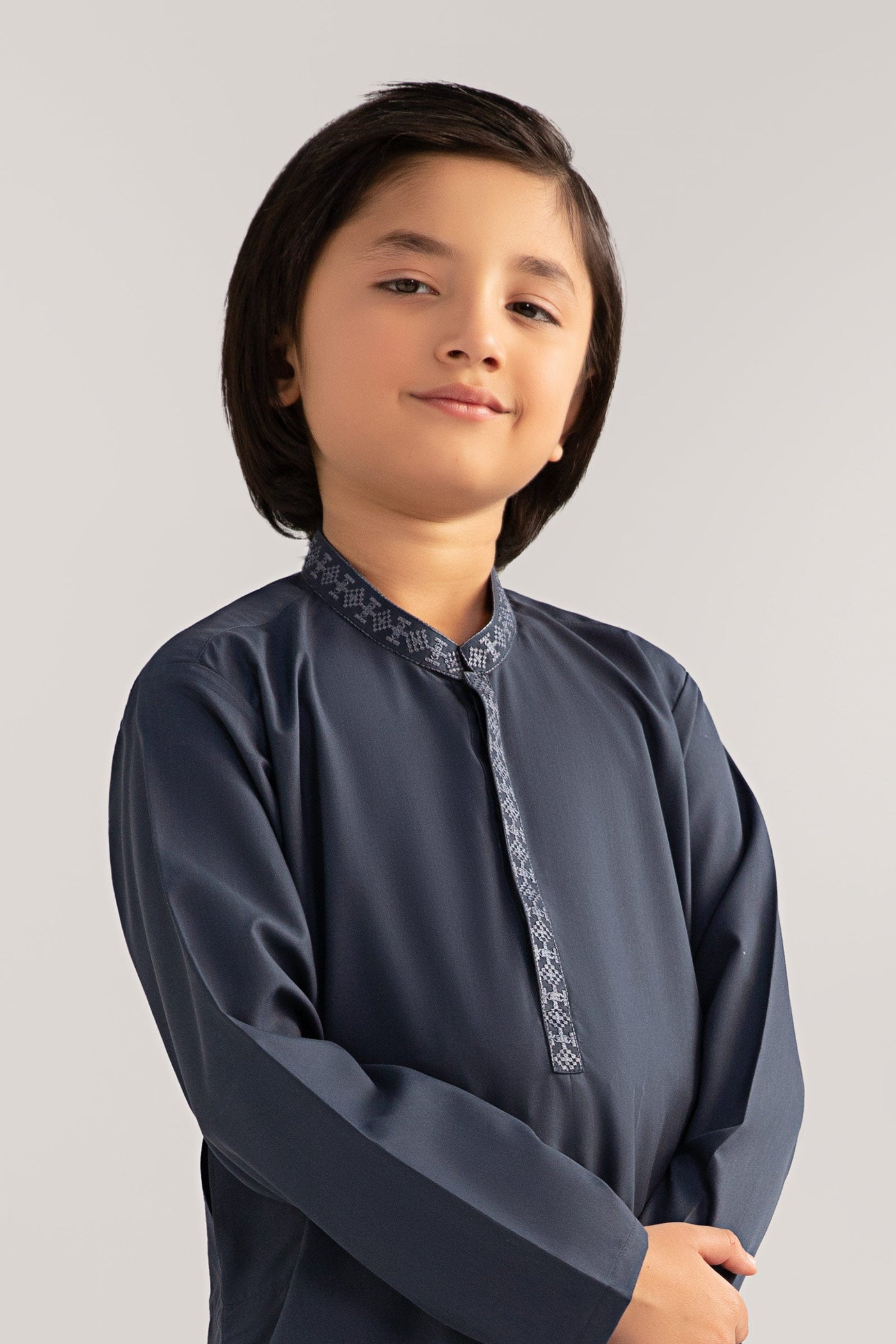 2 Piece Embroidered Blended Suit | MBK-2P25-04