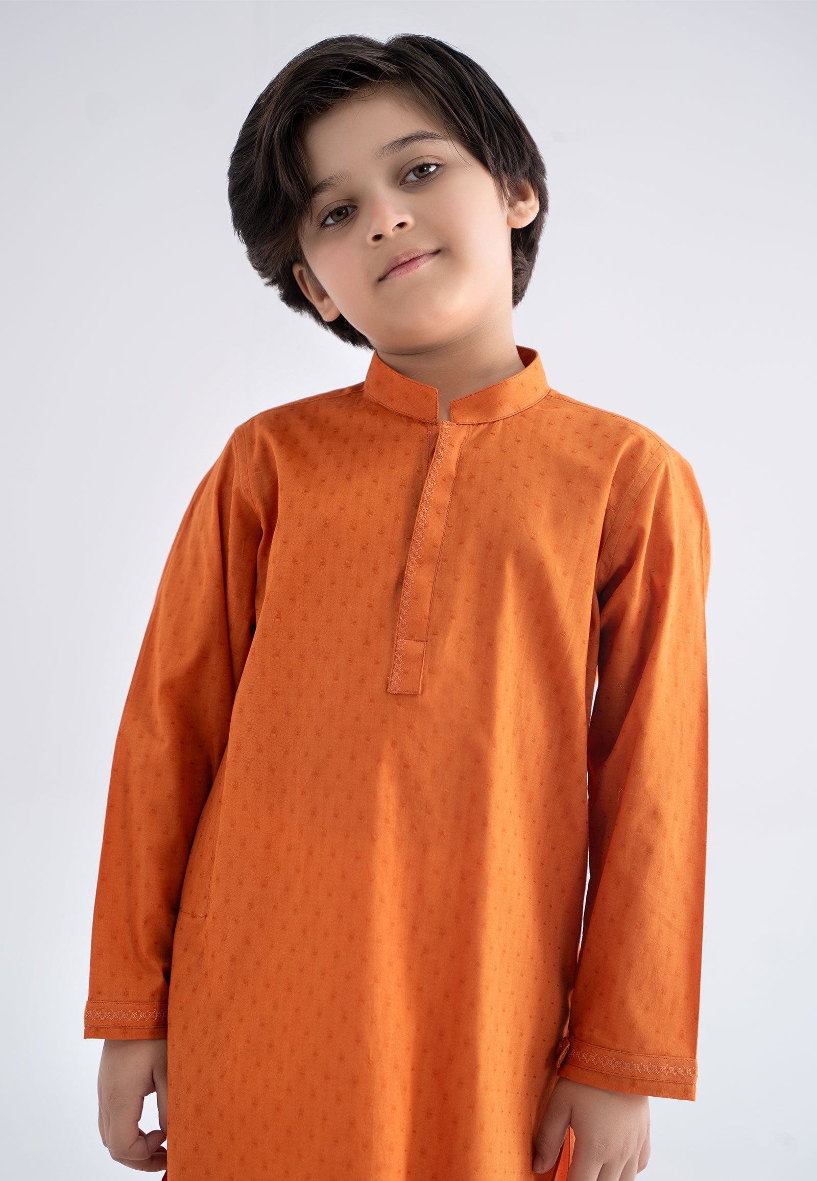 Embroidered Jacquard Kurta