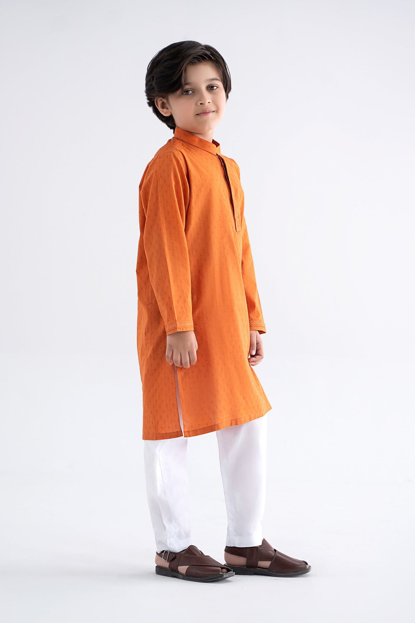 Embroidered Jacquard Kurta