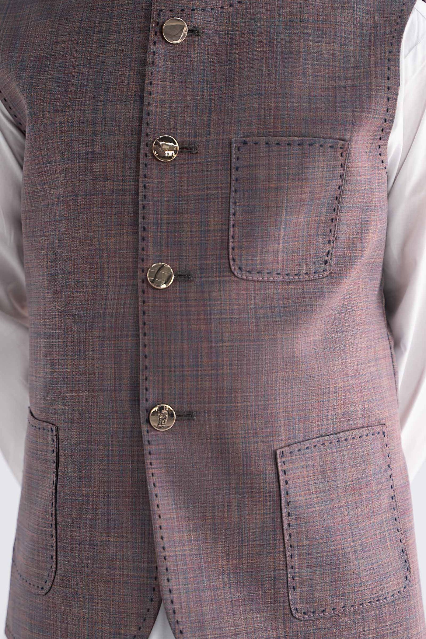 Blended Peach Waistcoat | MBK-WC25-04