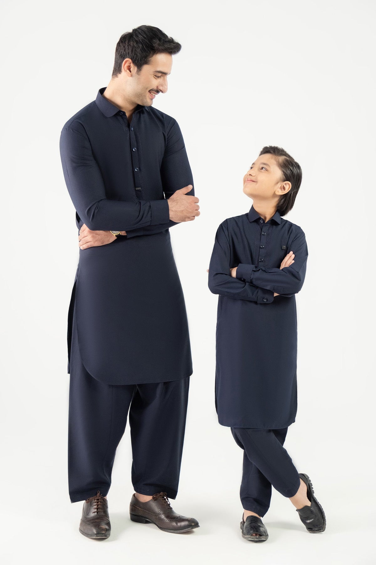 2 Piece Embroidered Blended Suit