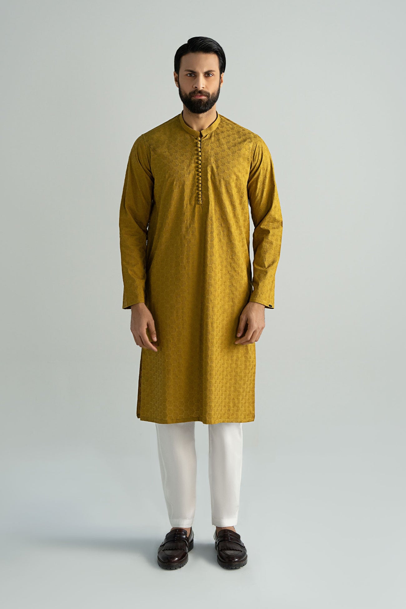 Embroidered Cotton Kurta