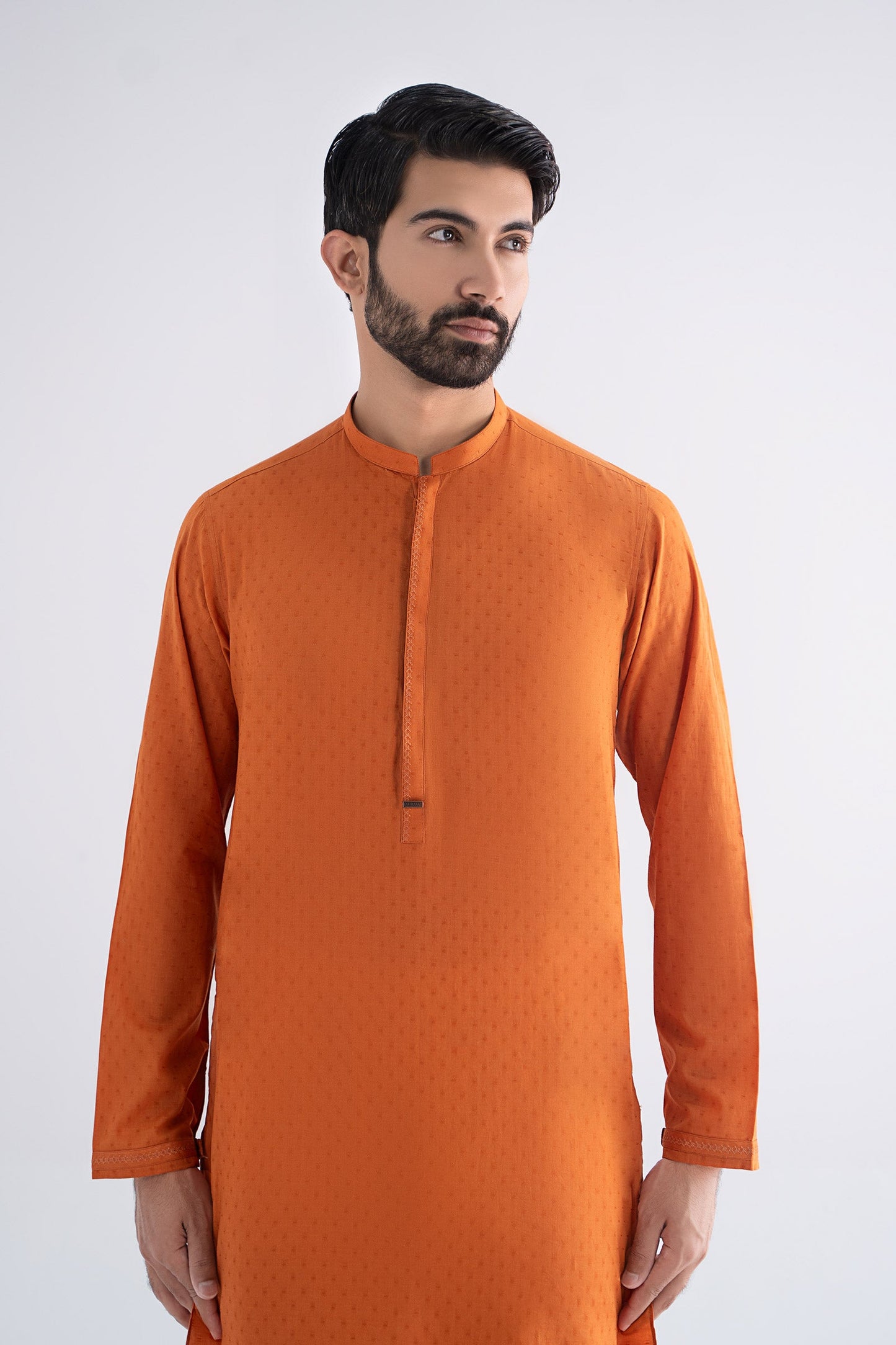 Embroidered Jacquard Kurta