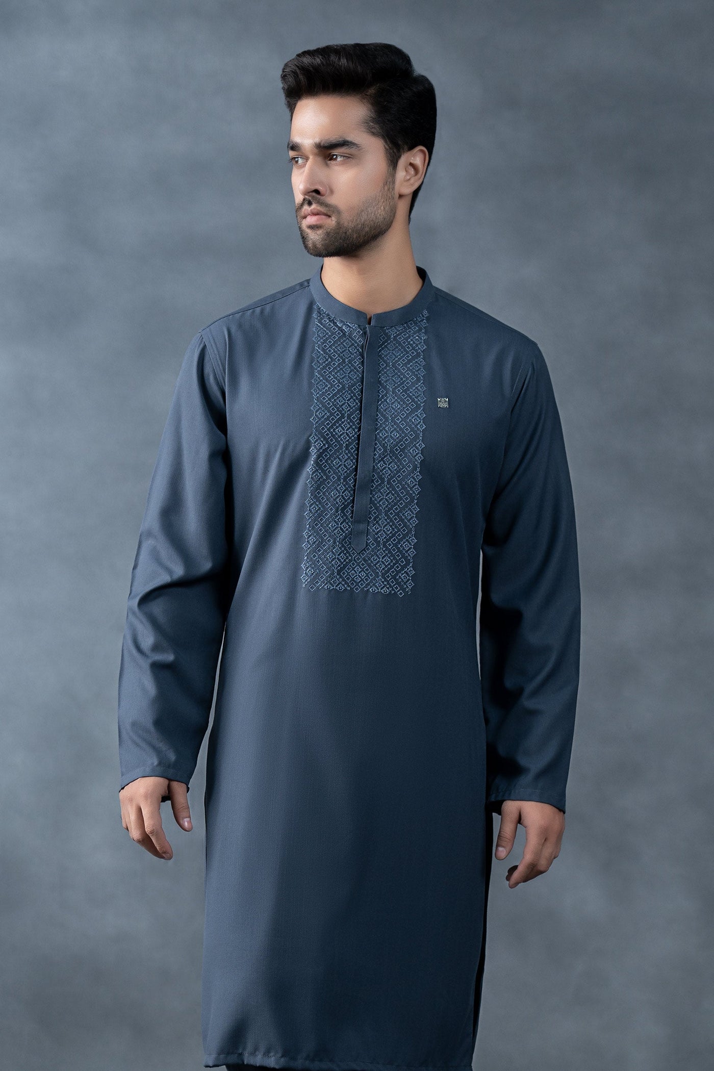 Embroidered Blended Kurta