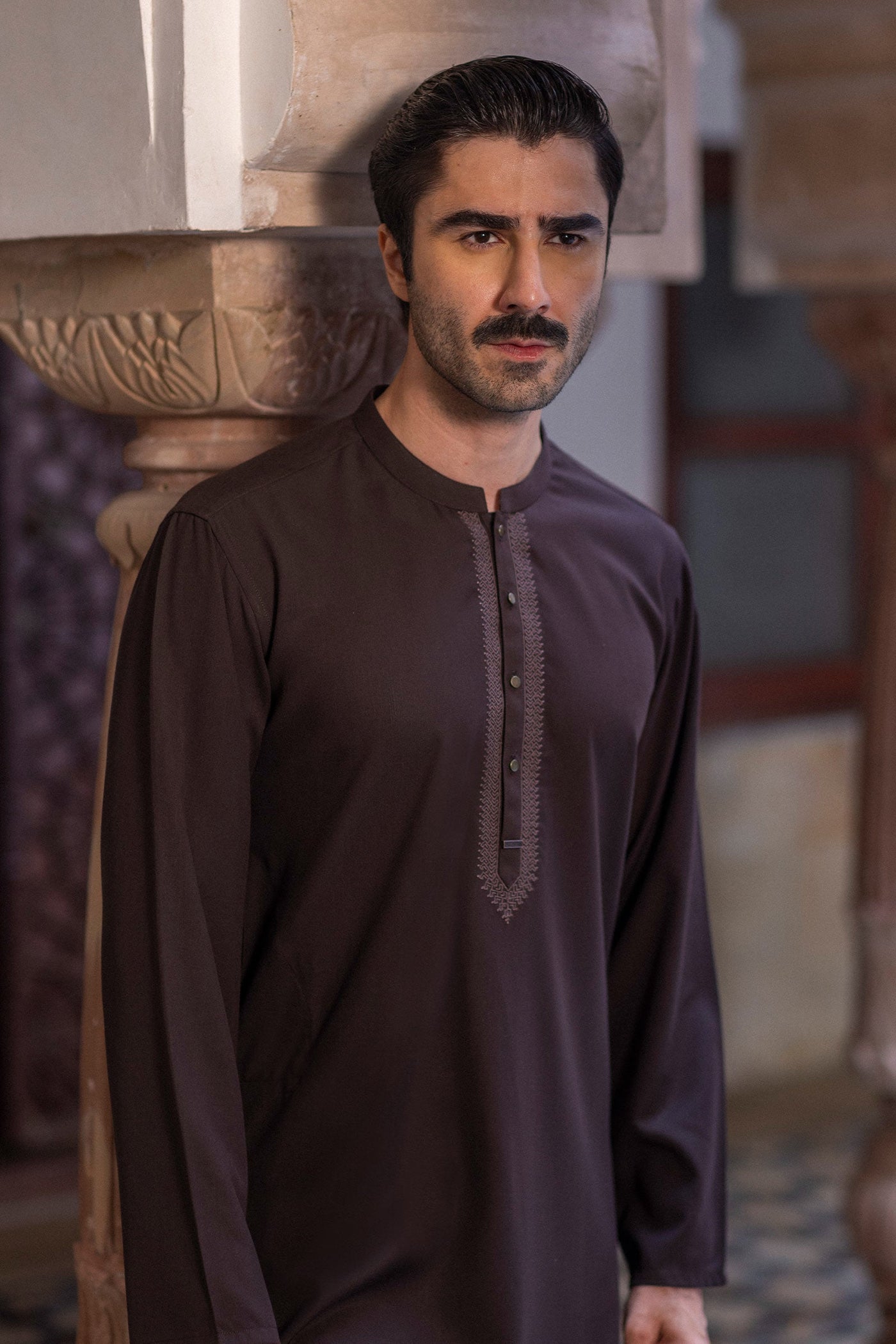 Embroidered Blended Kurta
