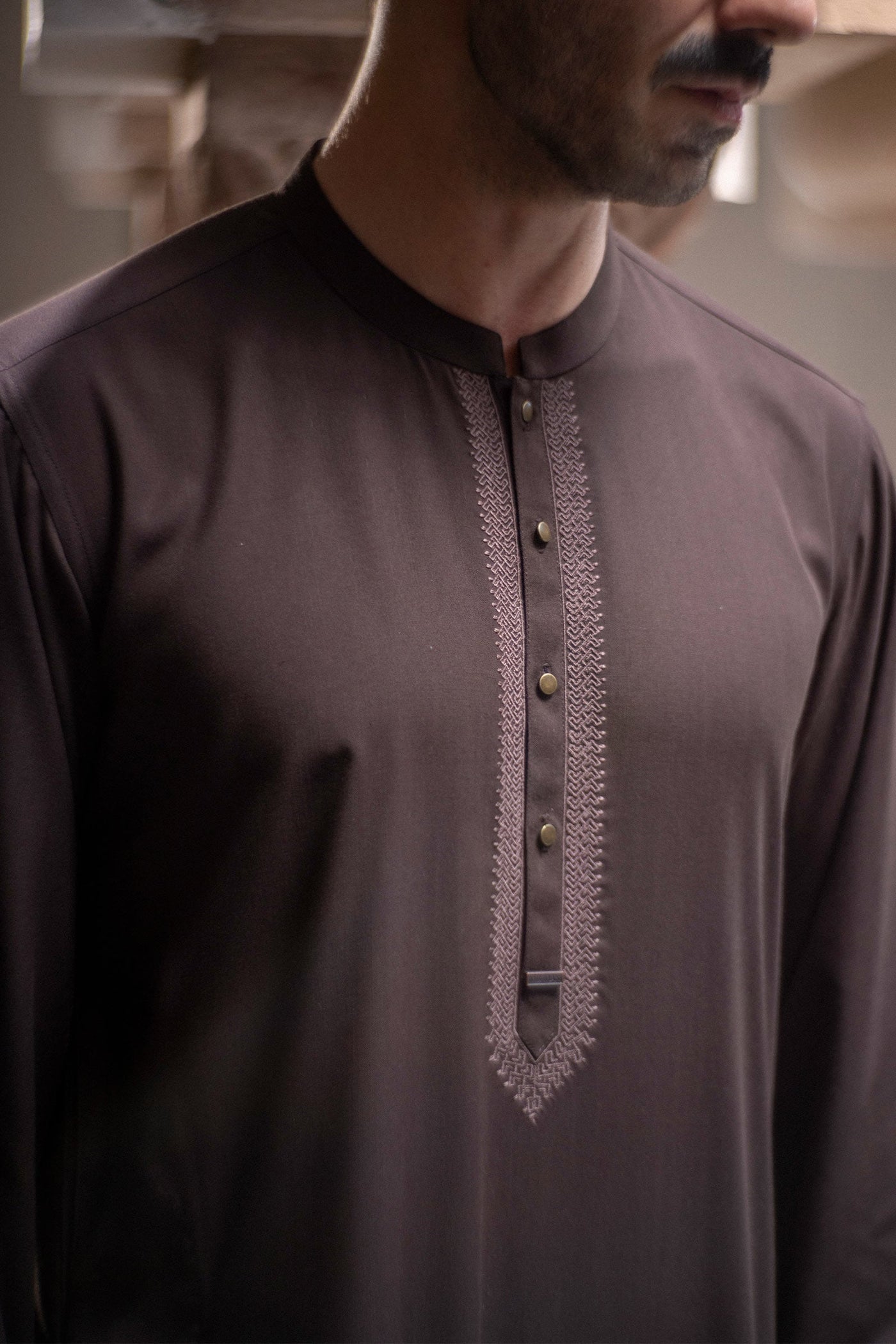 Embroidered Blended Kurta