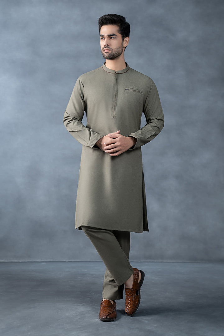 Nova Yarn Dyed Khaddar Kurta All Products MKW2533-SML-AMG