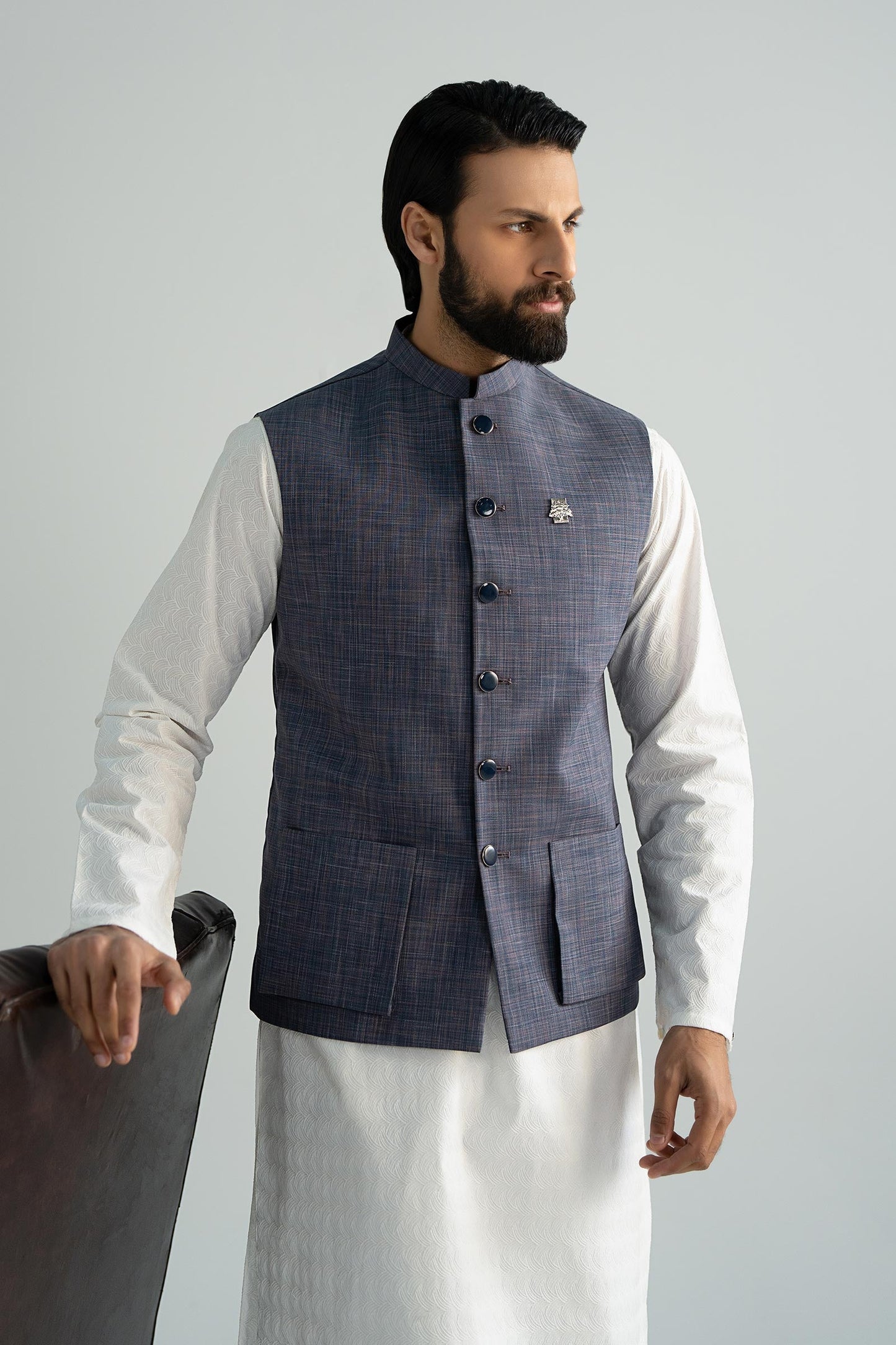 Blended Indigo Waistcoat