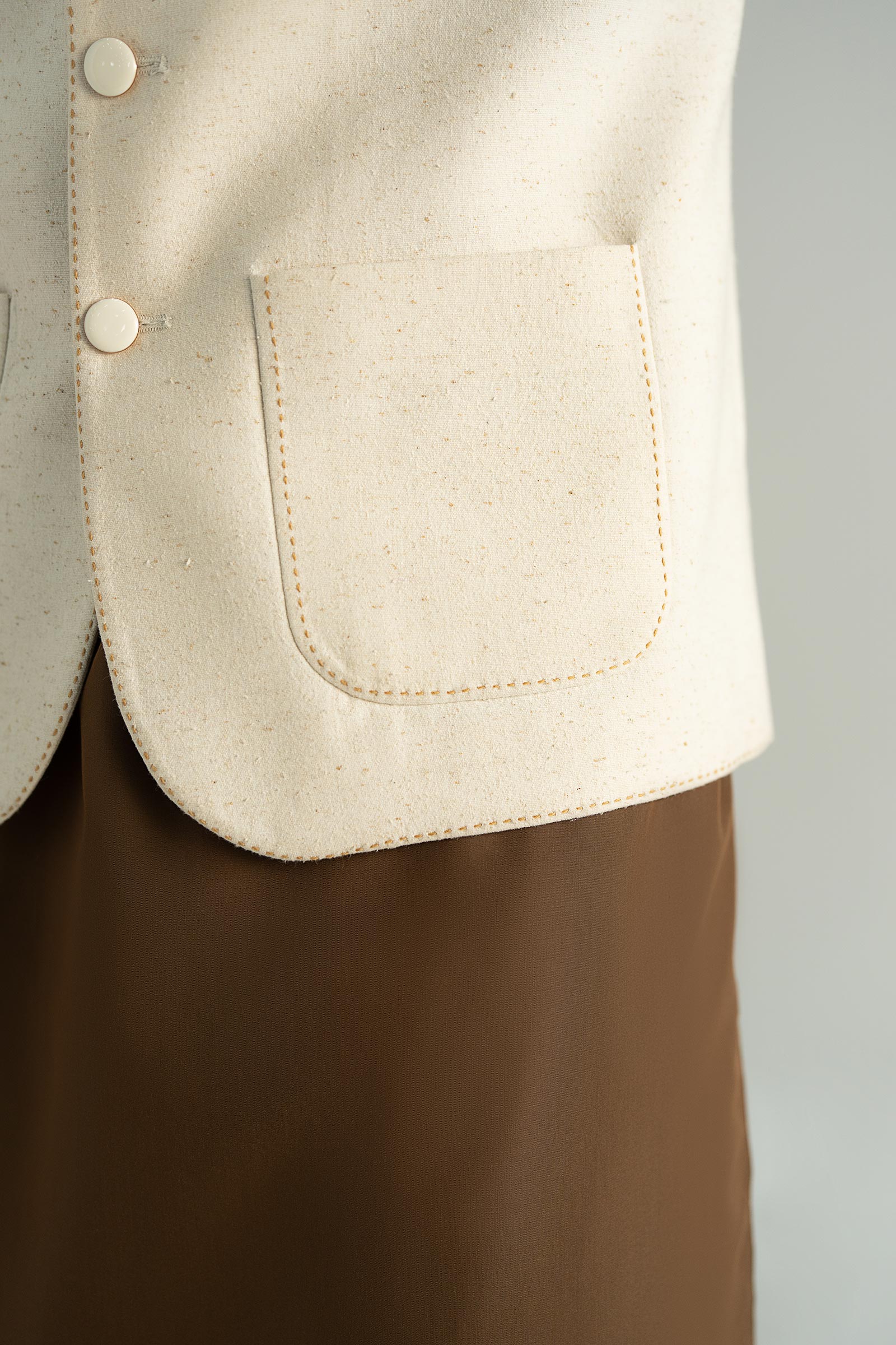 Natural Karandi Waistcoat