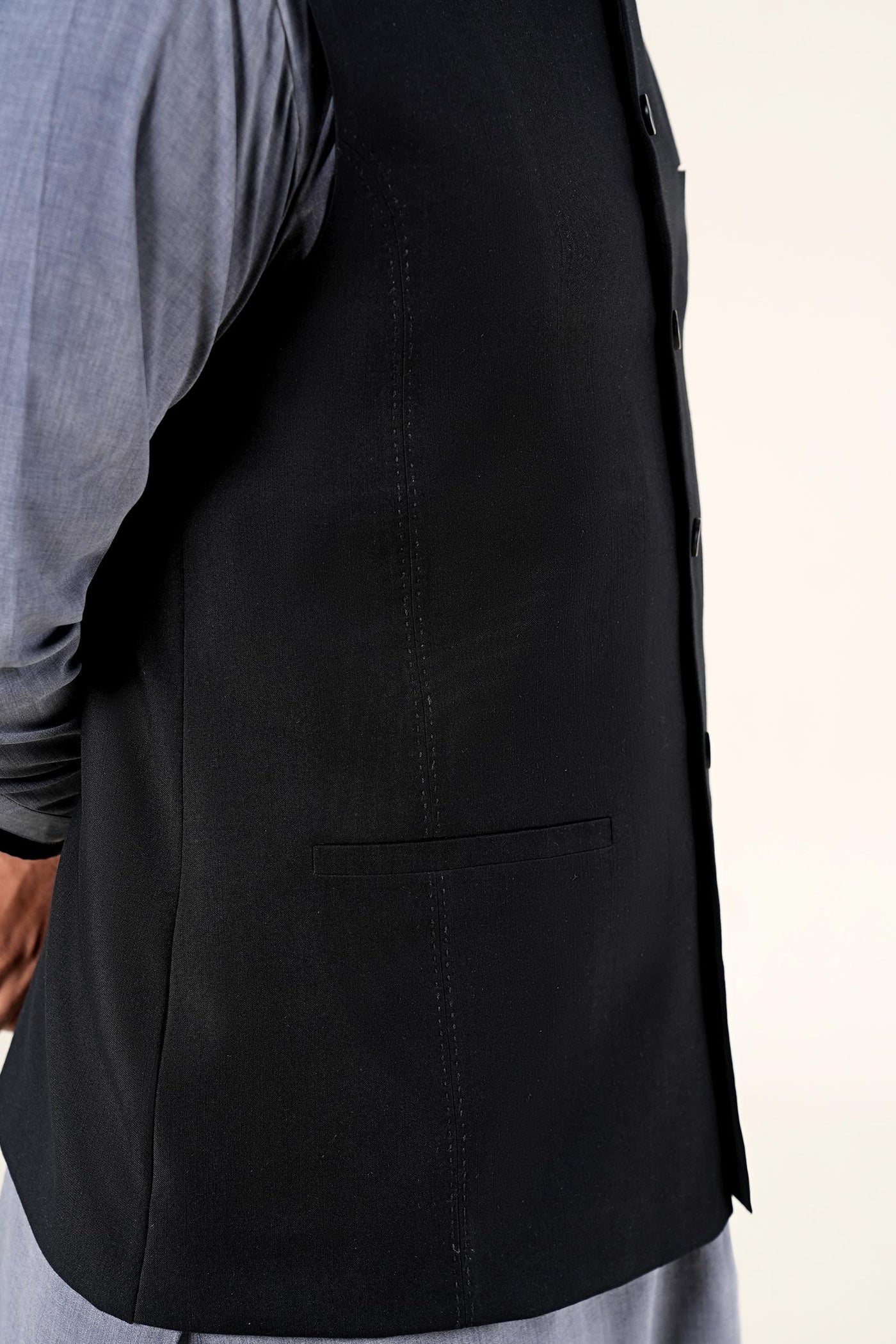 Blended Black Waistcoat