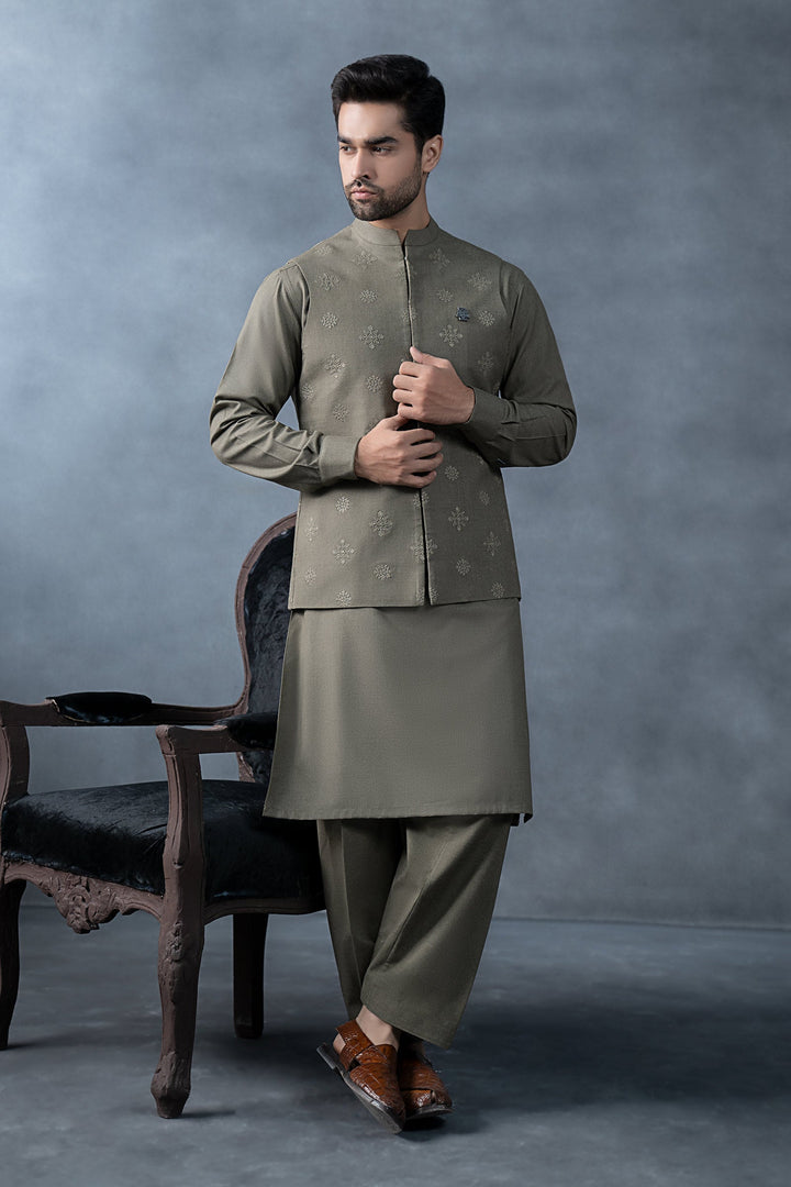3 Piece Markhor (Polo) Wool Suit All Products M3PW034-SML-AMG
