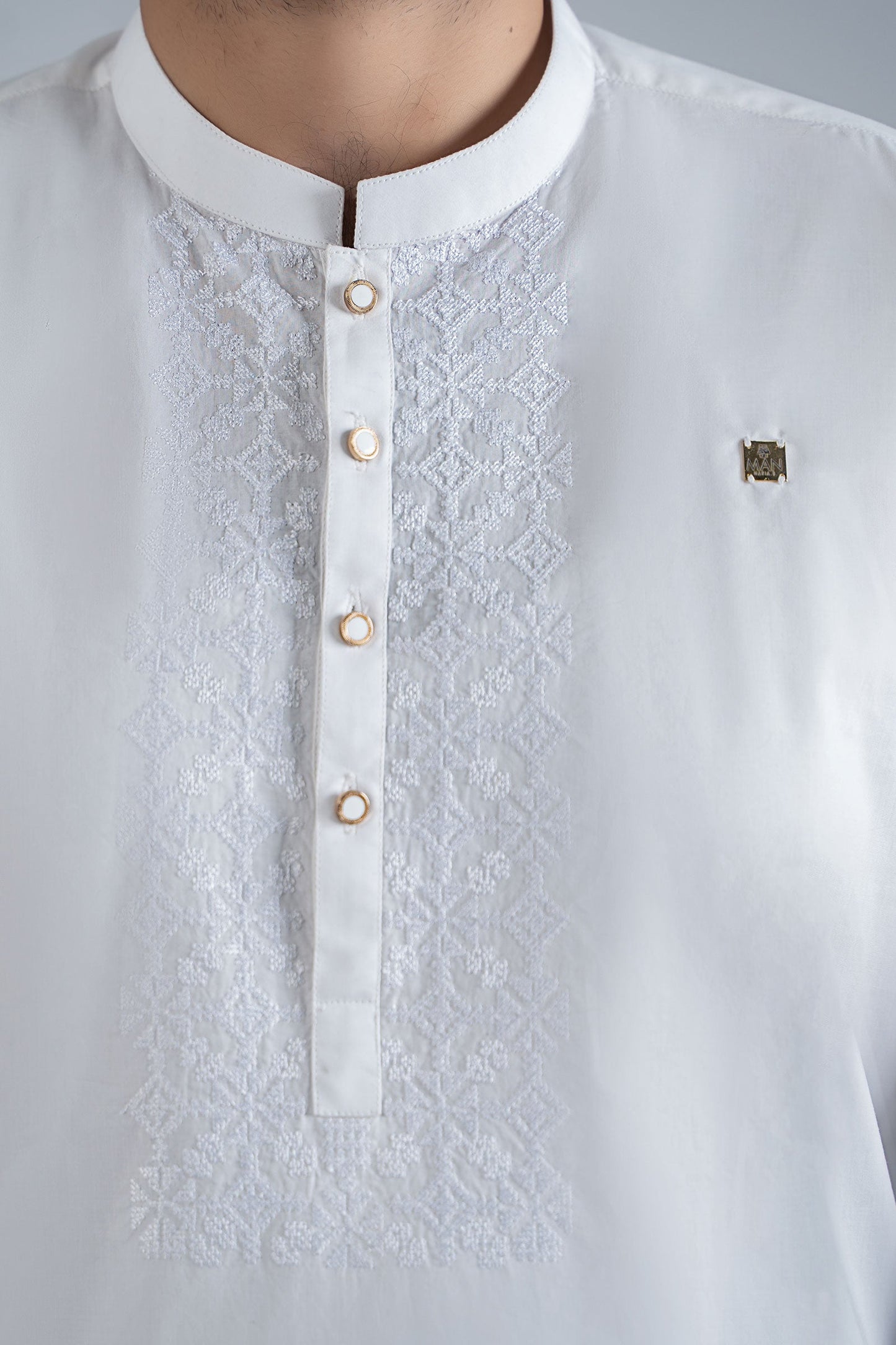 2 Piece Embroidered Cotton Suit