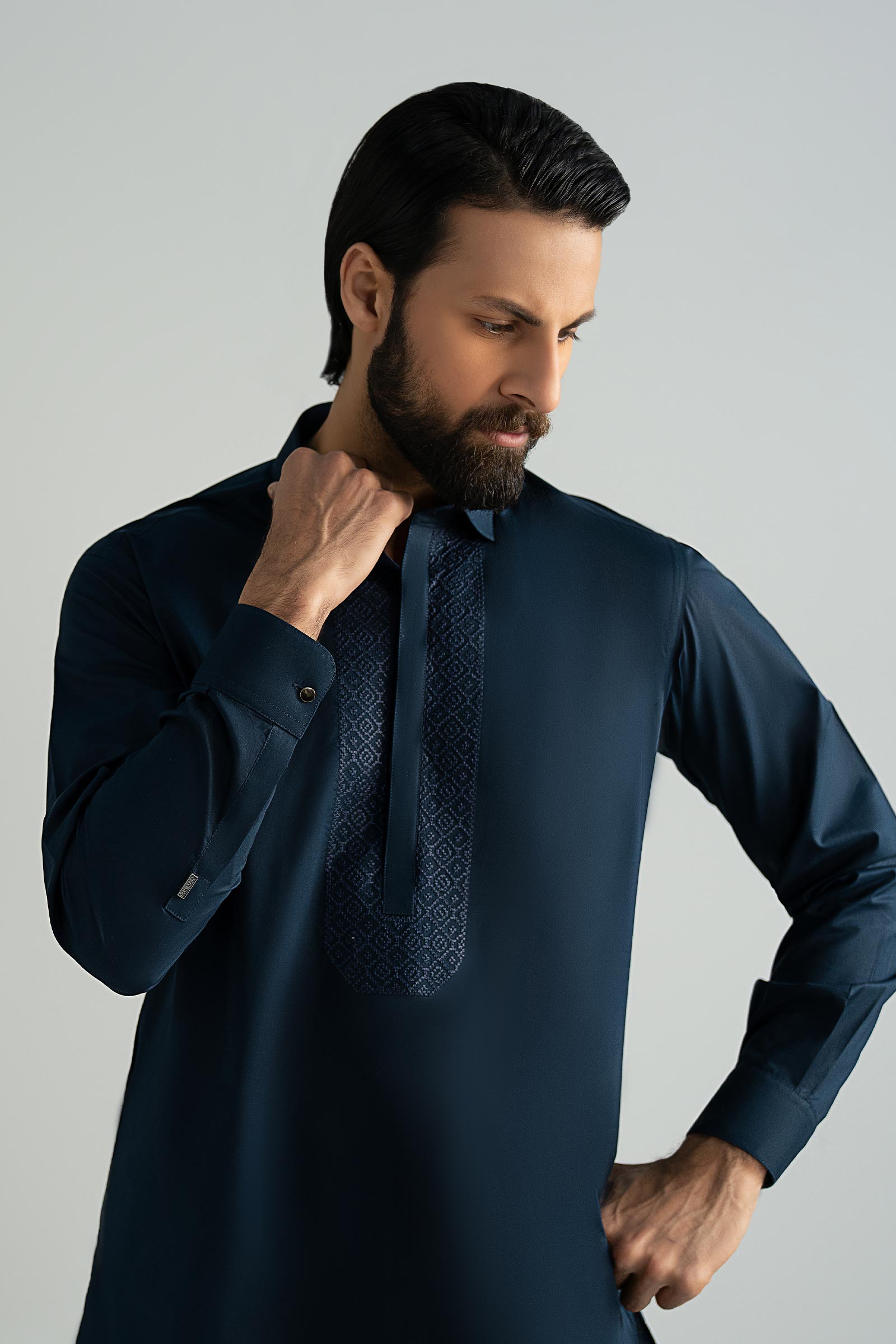 2 Piece Embroidered Cotton Suit