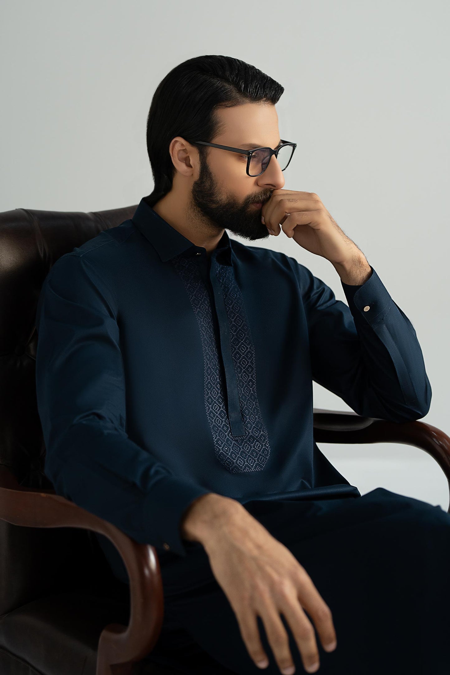 2 Piece Embroidered Cotton Suit