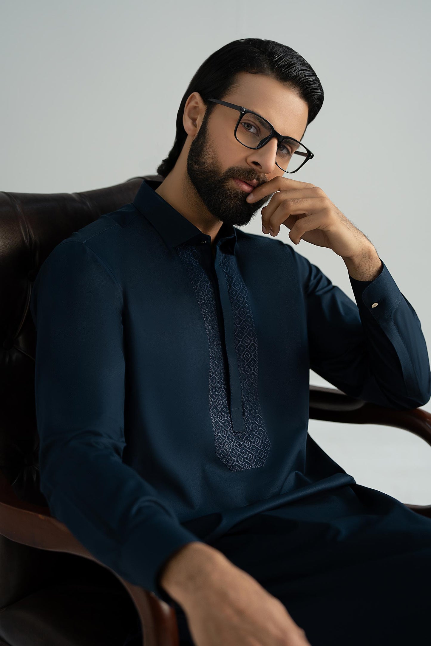 2 Piece Embroidered Cotton Suit