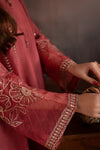 3 Piece Embroidered Tassel Silk Suit