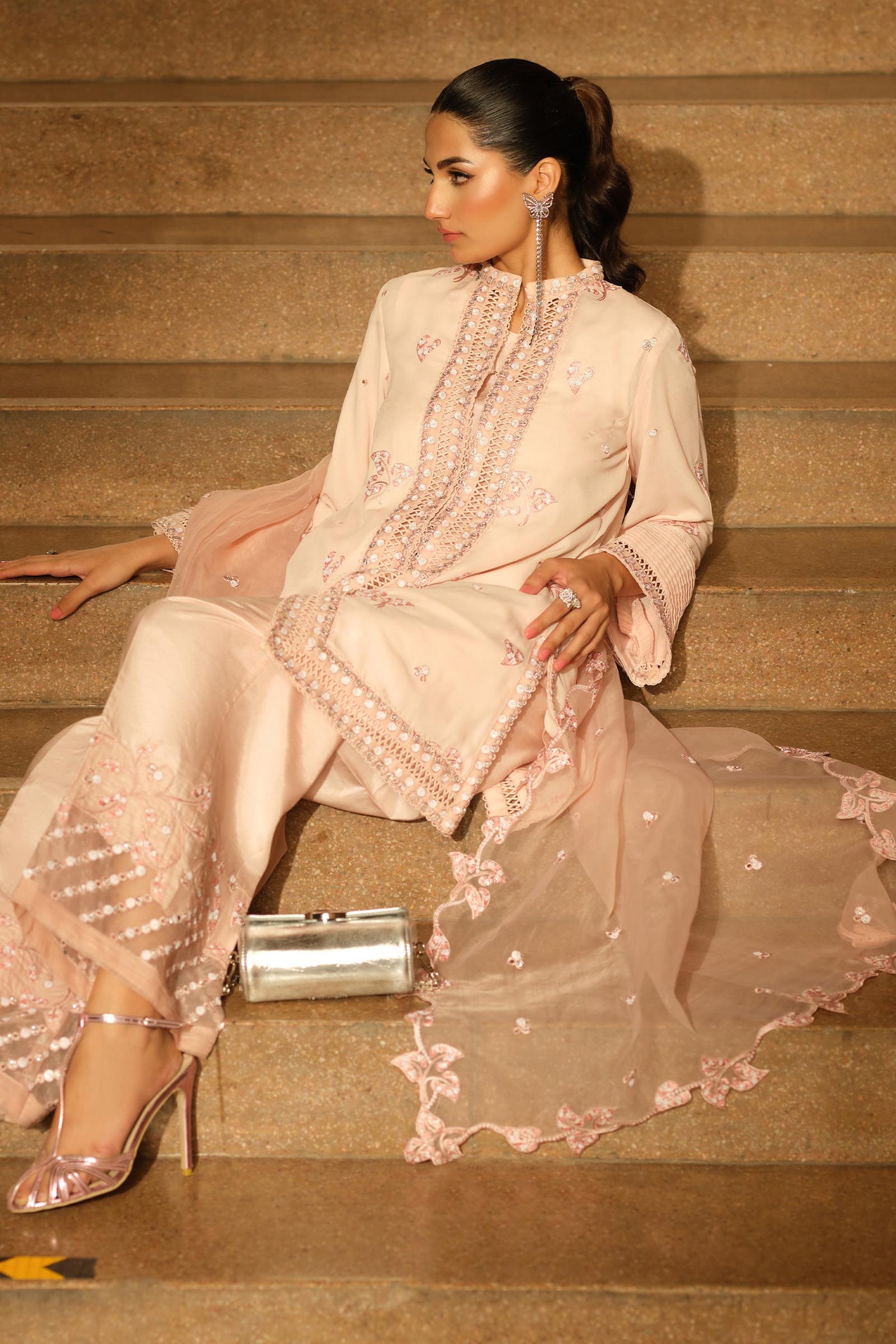 3 Piece Embroidered Georgette Suit