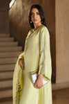 3 Piece Embroidered Tassel Silk Suit