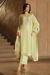 3 Piece Embroidered Tassel Silk Suit