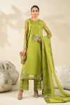 3 Piece Embroidered Organza Suit