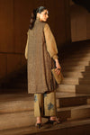 3 Piece Embroidered Raw Silk Suit