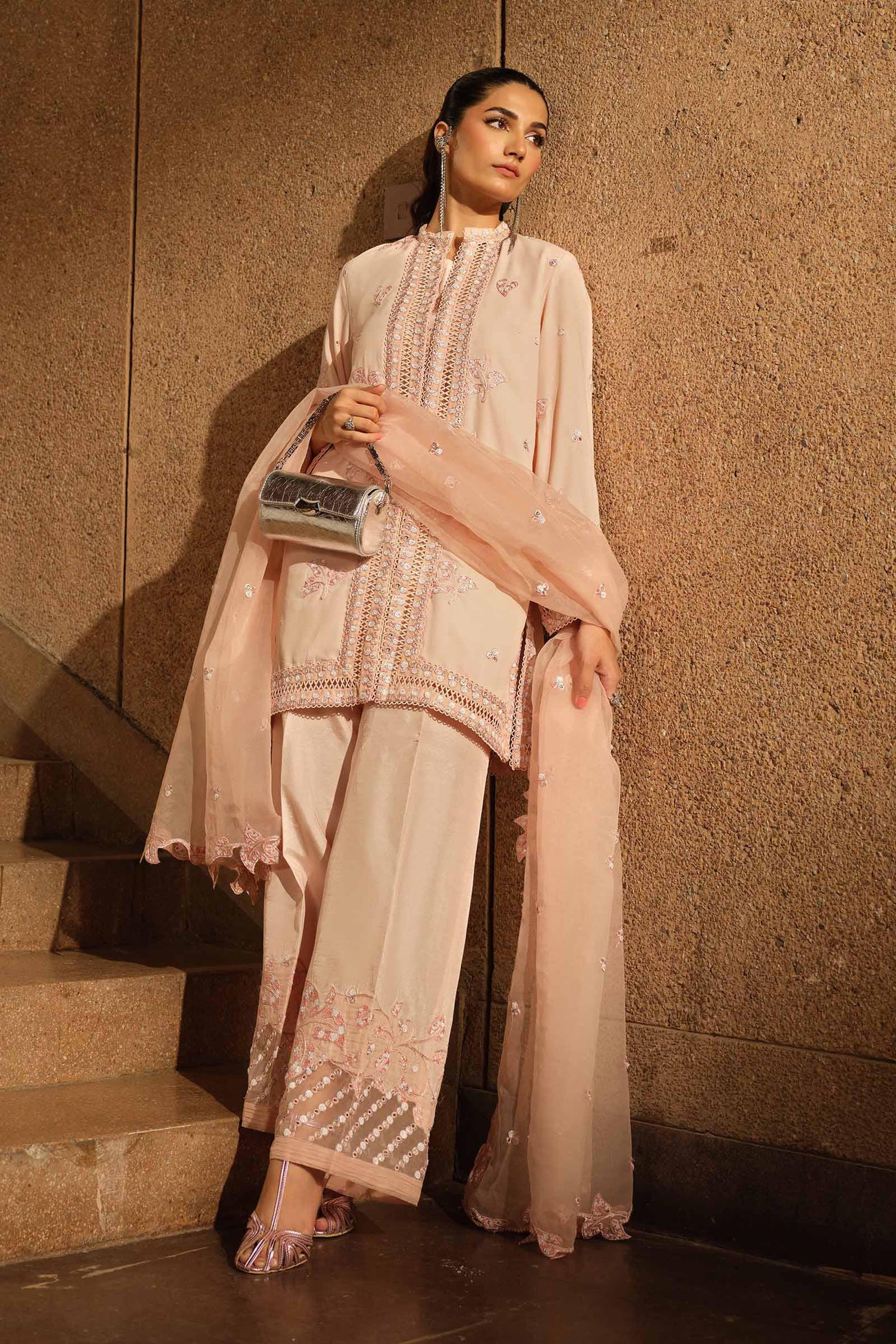 3 Piece Embroidered Georgette Suit