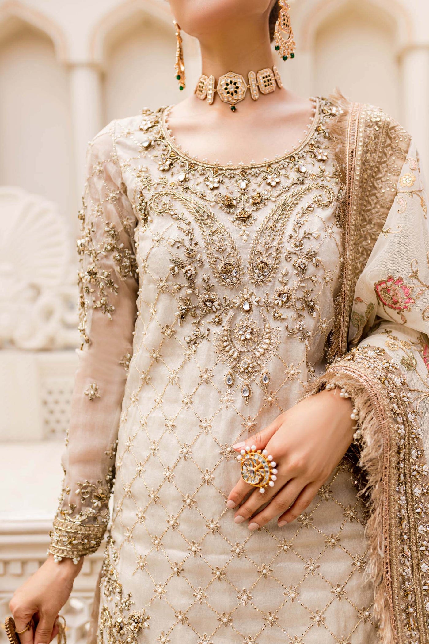 Maria B. Couture Ivory Gold MC-906