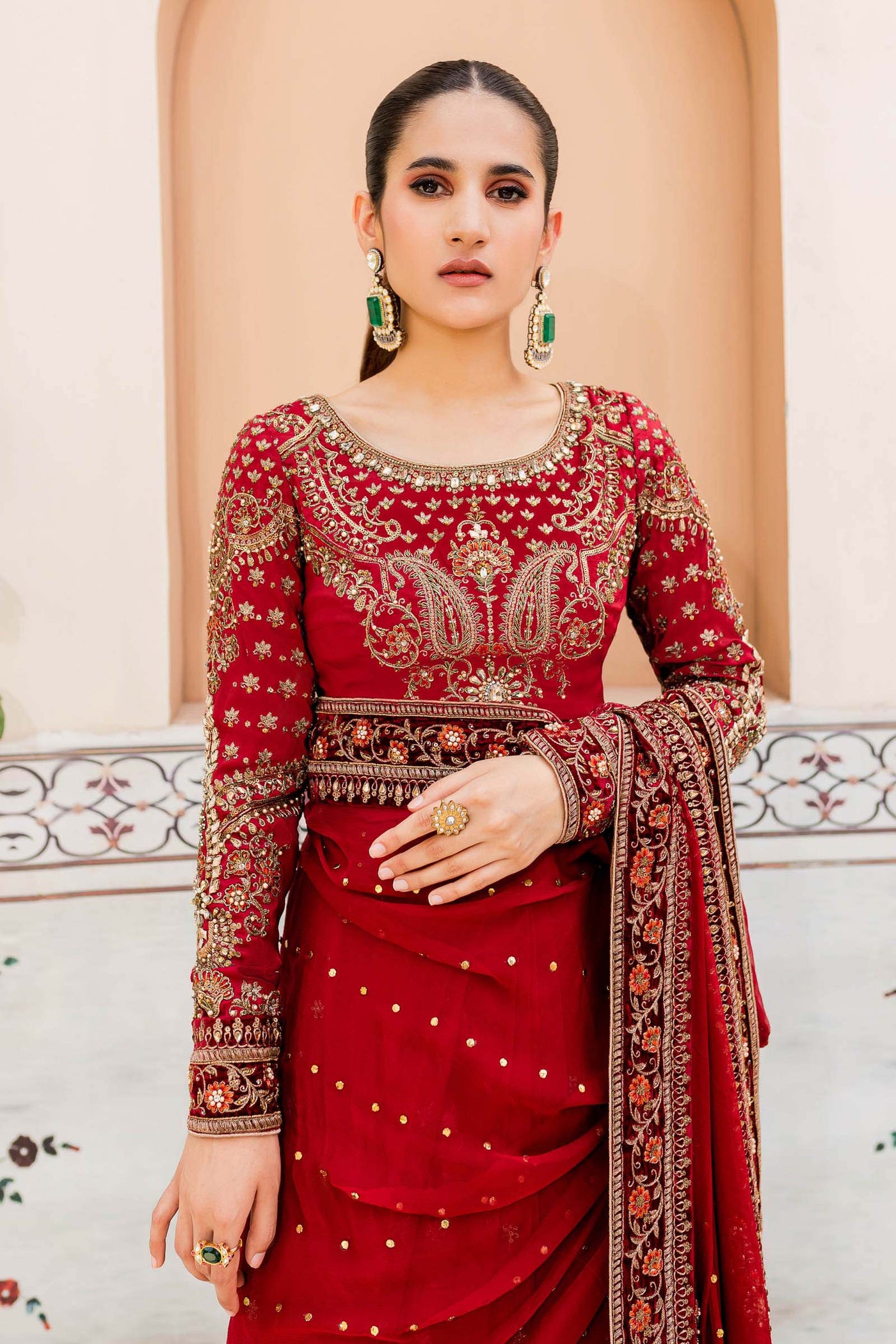 MARIA B. Couture Deep Red MC-910
