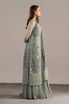 3 Piece Embroidered Zari Organza Suit
